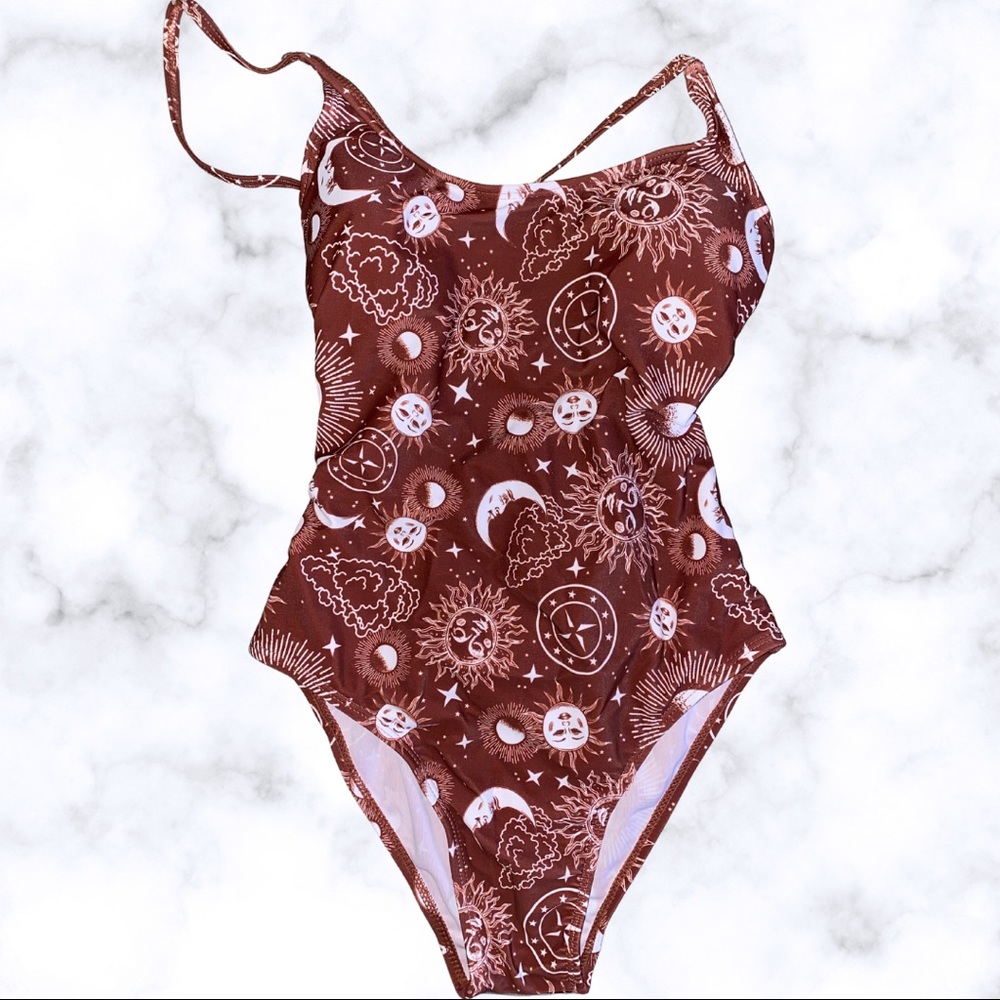 One piece celestial bathing suit